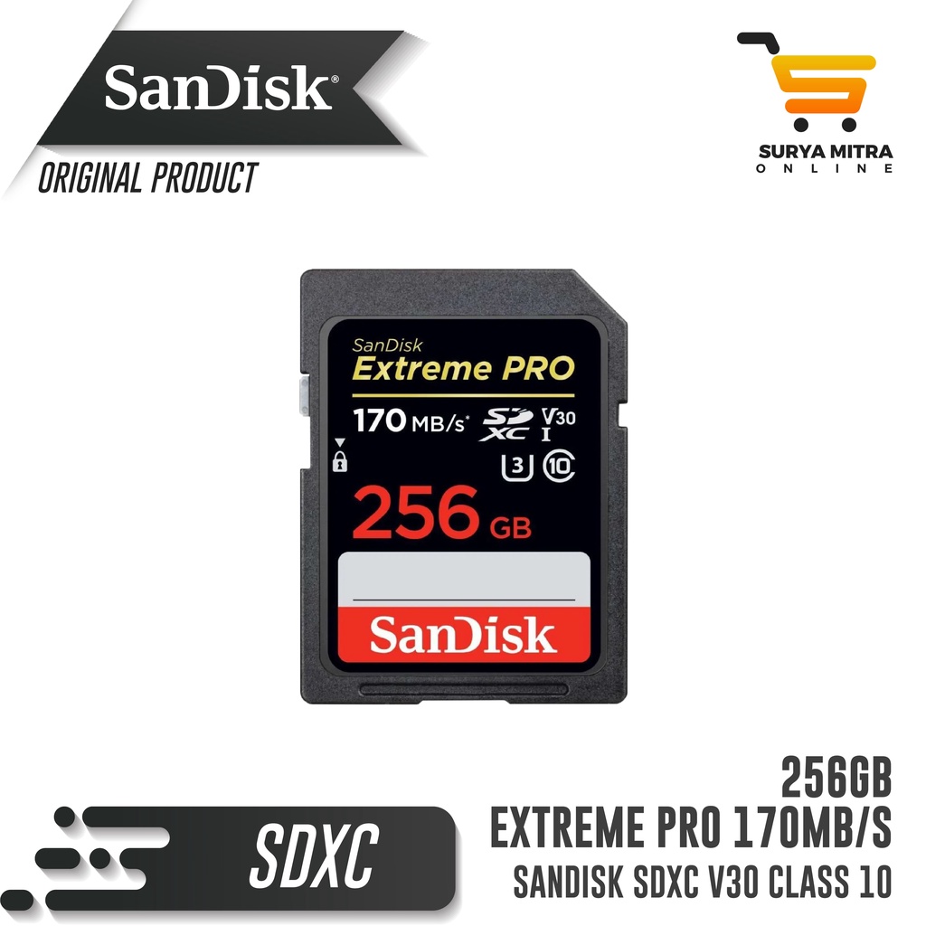 Sandisk SDHC / SDXC Extreme PRO 256GB 170 MB/s