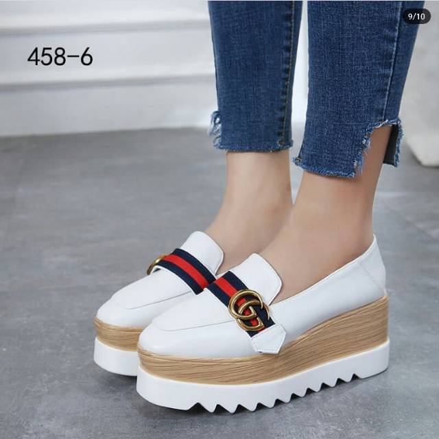 (COD) Divishoes WEDGES AN58 PUTIH (REALPICT GESER)