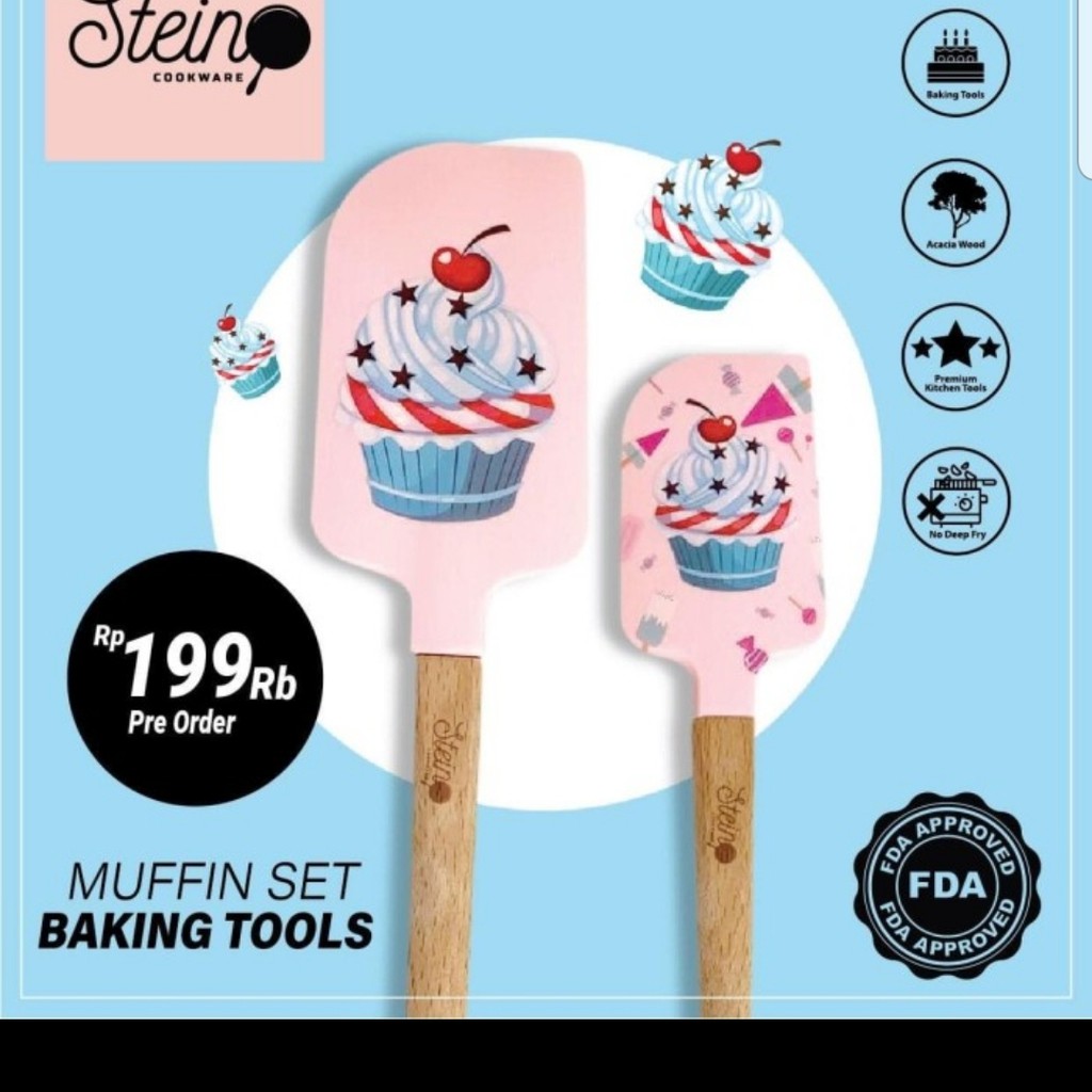 SteinCookWare Stein Spatula Muffin / Flamingo Set