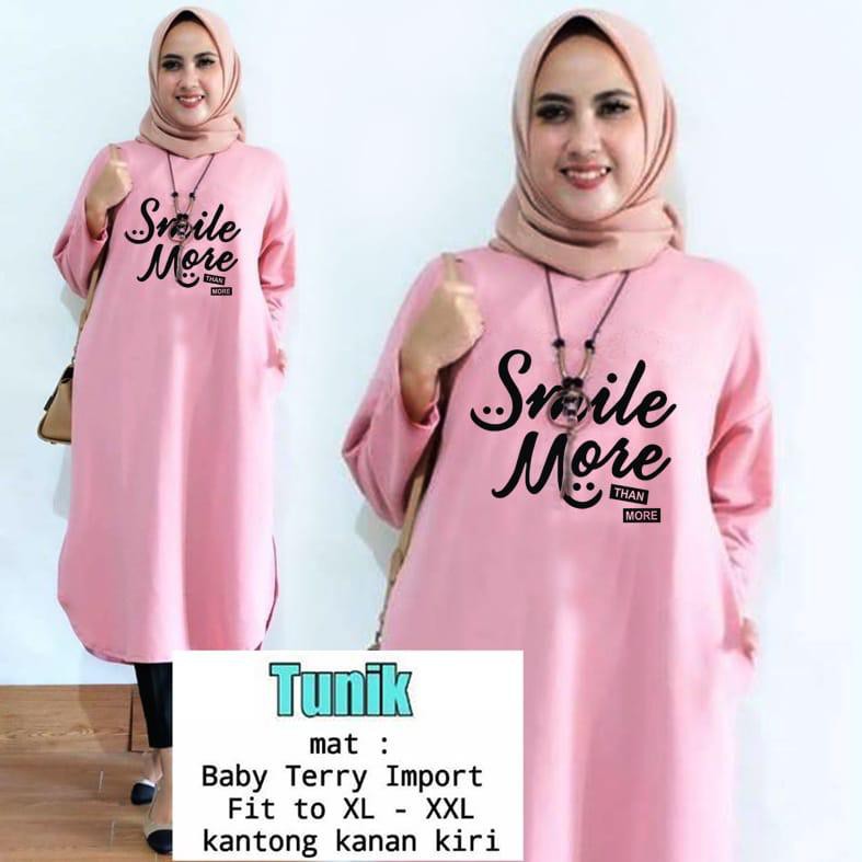 TUNIK SMILE MORE / TUNIK MAMACHI / TUNIK / TUNIK CEWEK / TUNIK PANJANG / TUNIK MUSLIM/ TUNIK KEREN