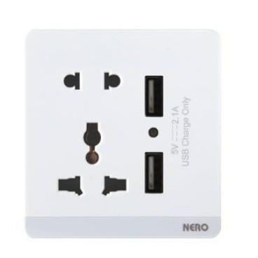 stop kontak + USB / Stop kontak Nero + USB Q7-Q791 W - White / Nero