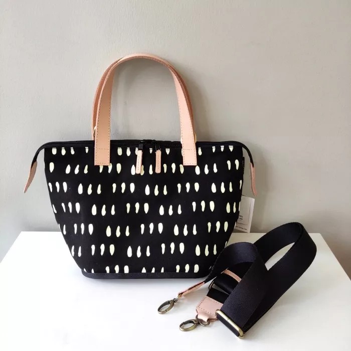 

Mini Tote Bag Coma Black Canvas Living