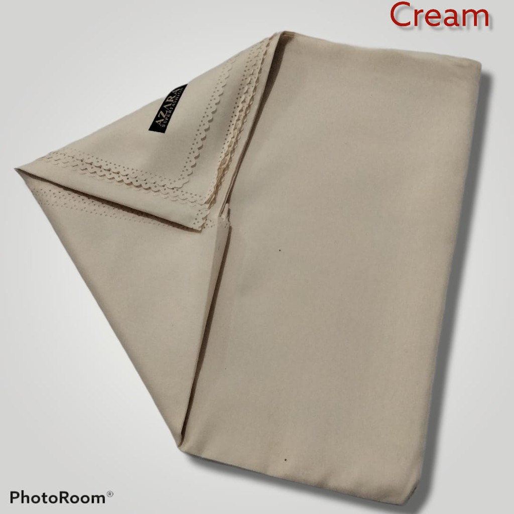 PROMO!!! Hijab Segi Empat Voal Oscara Lasercut/Krudung Voal Azara Termurah-Cream