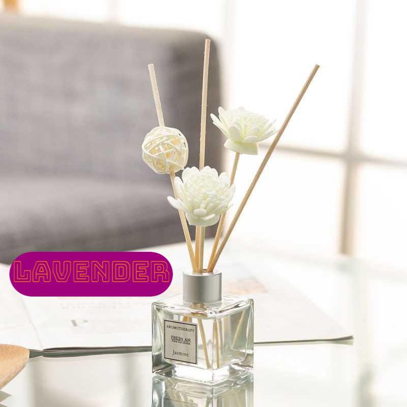 OS Pengharum Pewangi Ruangan Reed Diffuser Aromaterapi Stick Ruangan Aromaterapi Stik Hiasan Meja-LAVENDER