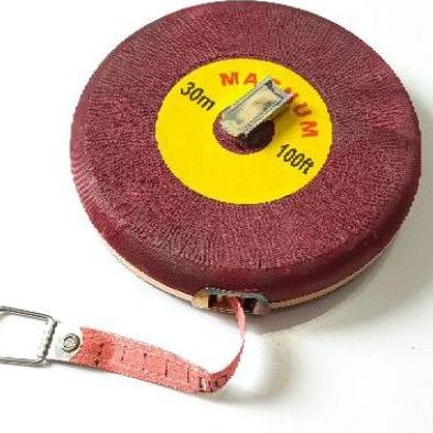 ♪ Meteran Gulung 30 Meter × 100ft / Meteran Bulat / Meteran Kain ▼