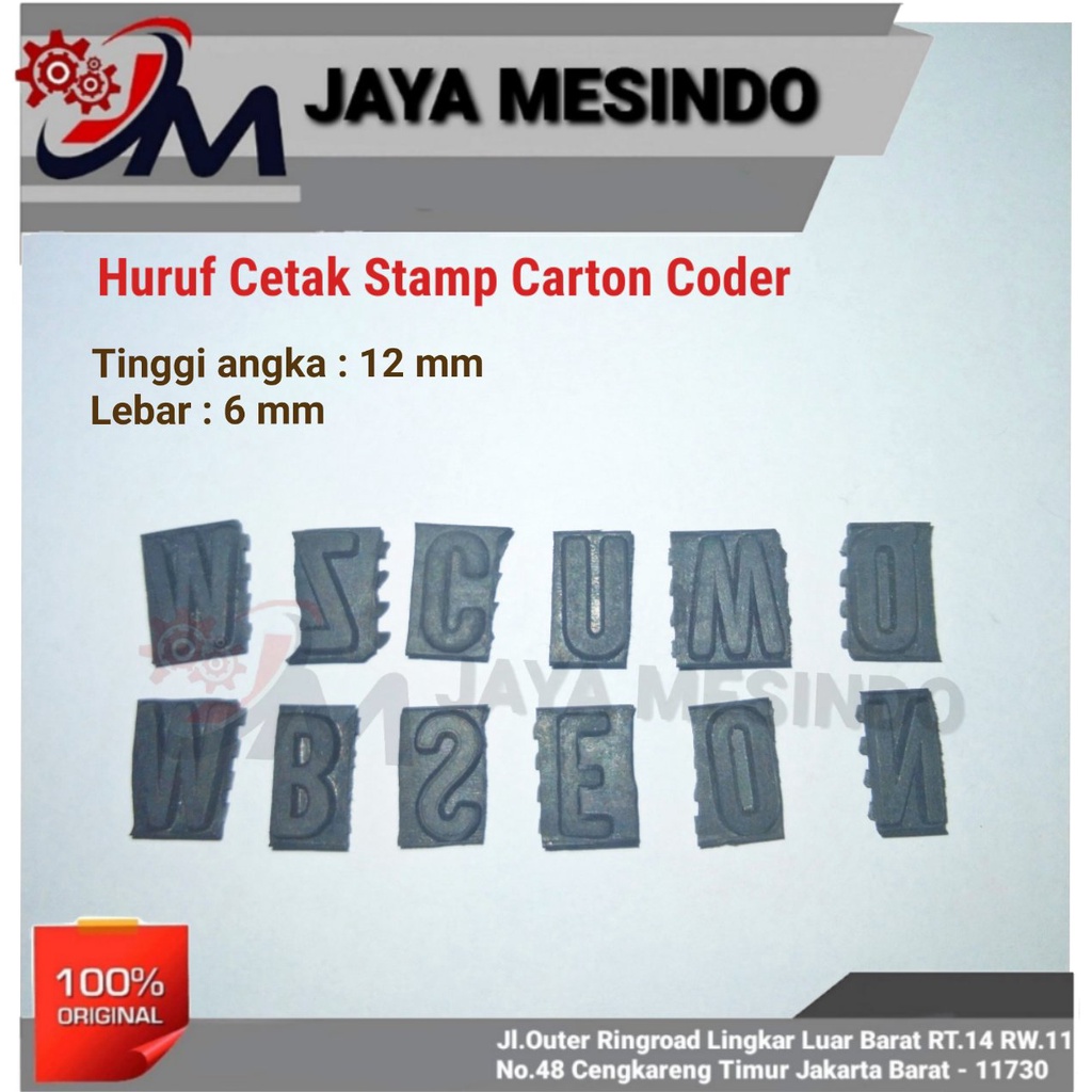 

Huruf Cetak Stamp Carton Coder Sparepart