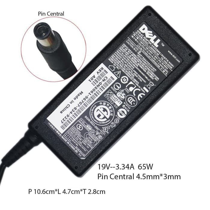 Jual Adaptor Dell 19.5V 3.34A Jarum Kecil Indonesia|Shopee Indonesia
