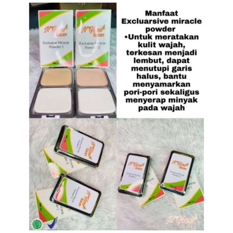 EXCLUSIVE MIRACLE POWDER N'GLOW SKINCARE /BEDAK PADAT NGLOW