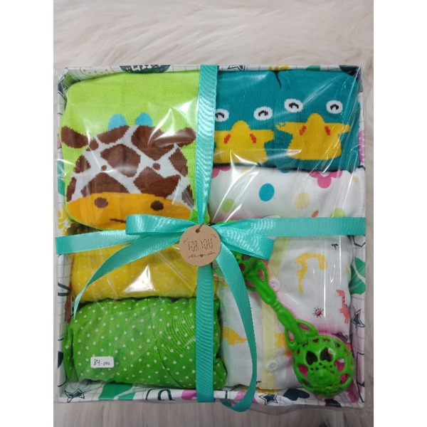 kado bayi  girl dan boy hampers gift box-green cute set