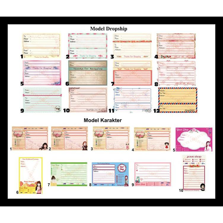 

Label Pengiriman Online Shop Ukuran Sedang New