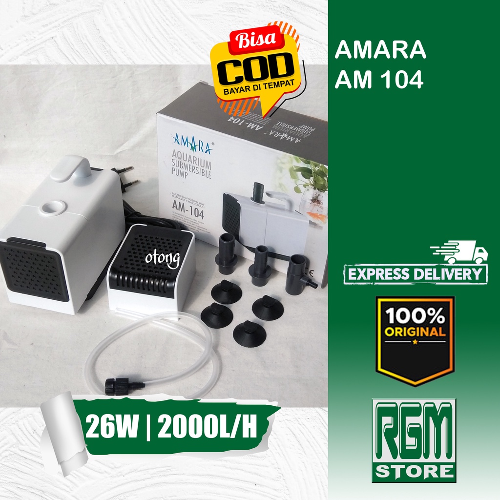 Amara AM 104 AM104 Mesin Pompa Power Head filter aquarium kolam ikan