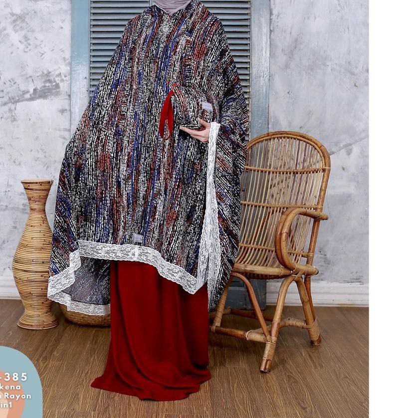 ➤ Mukena Nakajima Katun Rayon Hijab 2in1 (Resleting)-KR 385 ✳
