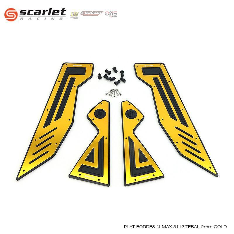 Bordes Nmax Old Karpet Nmax Old Pijakan Kaki Nmax Old Merk Scarlet Racing Original-Gold