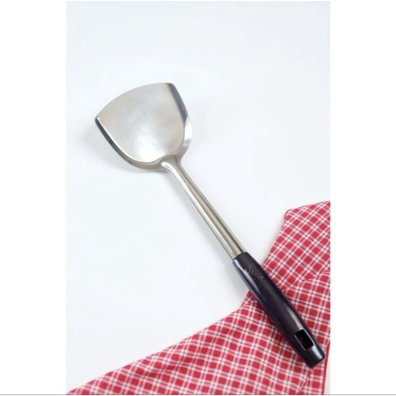 READY GAGANG UNGU Spatula Sutil Sodet Stainless Steel GAGANG HITAM Besar Panjang 34 CM