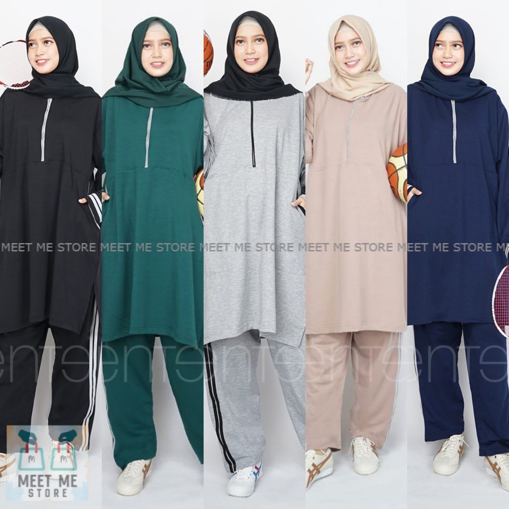 [BEST SELLER] Shakira Sporty Set Original Enter Setelan SetCel Wanita Fashion Muslim Babyterry Origi