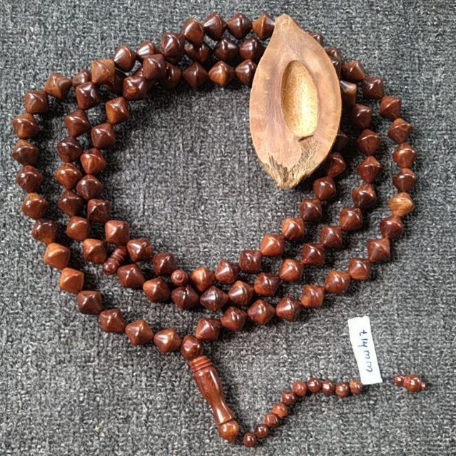 tasbih kokka wajik / gula aren jumbo  ± 14 mm ( 14mm ) 99 butir