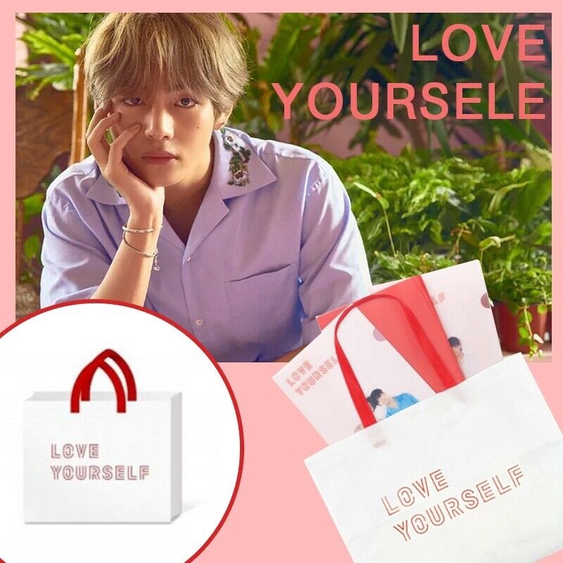  Tas  Shopping Portable Desain Kpop BTS  World Love yourseld 