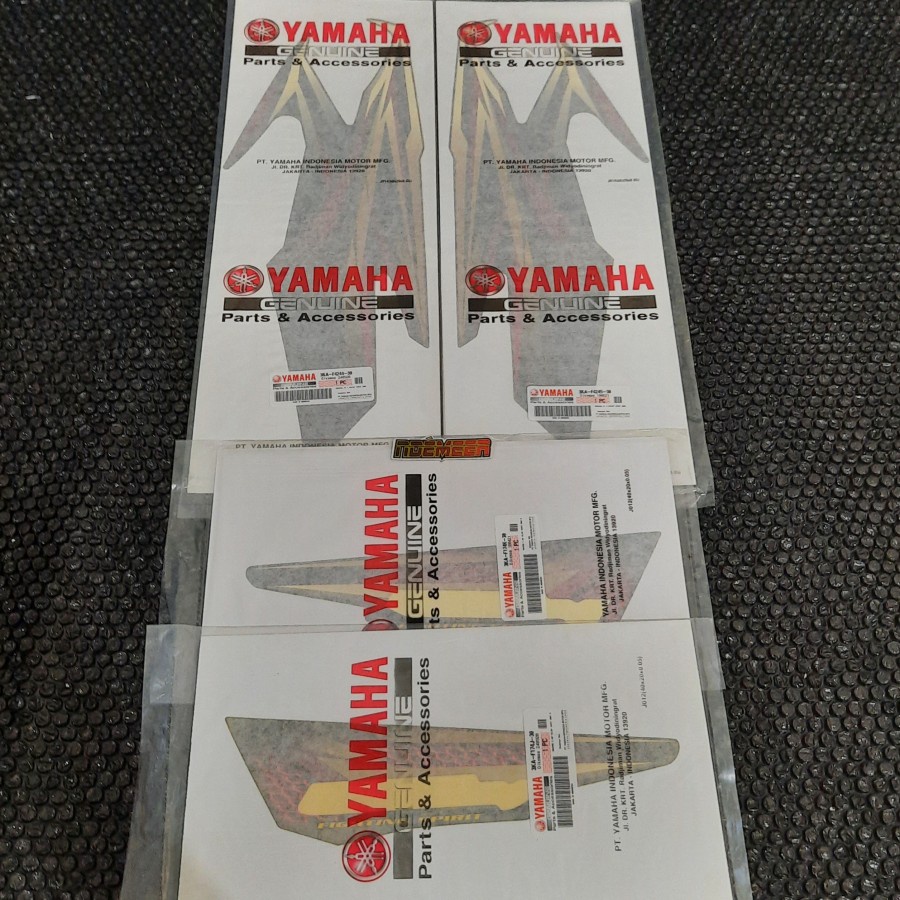 striping stiker rx king 2005 hitam merah original