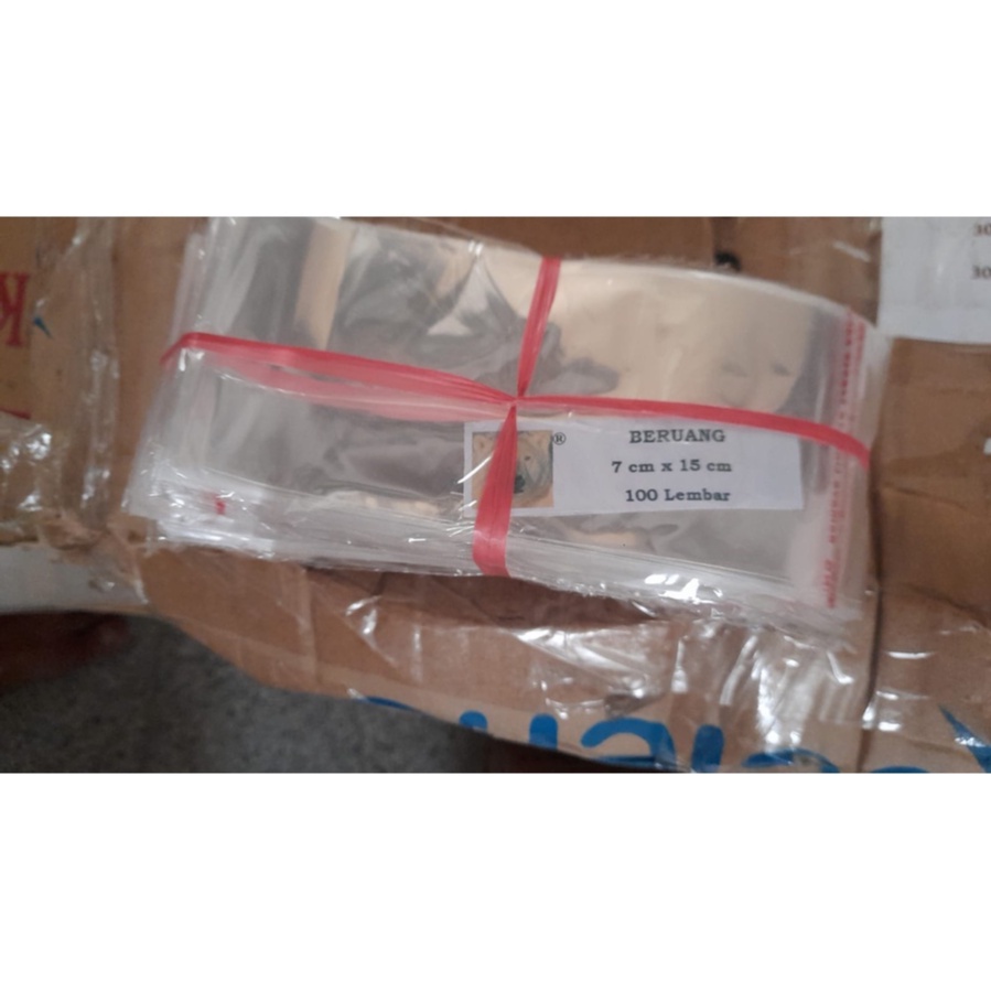 OPP LEM 7x15 / Plastik OPP Uang Kertas / Plastik OPP Lem Uang Karangan Bunga