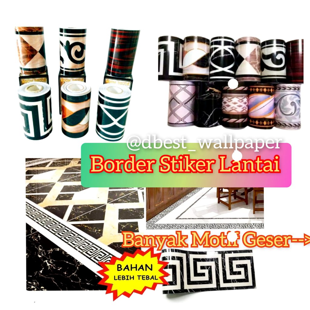 WALLPAPER STIKER MOTIF GRANIT | BORDER LIST TEMBOK LANTAI TANGGA DEKORASI RUMAH HOTEL
