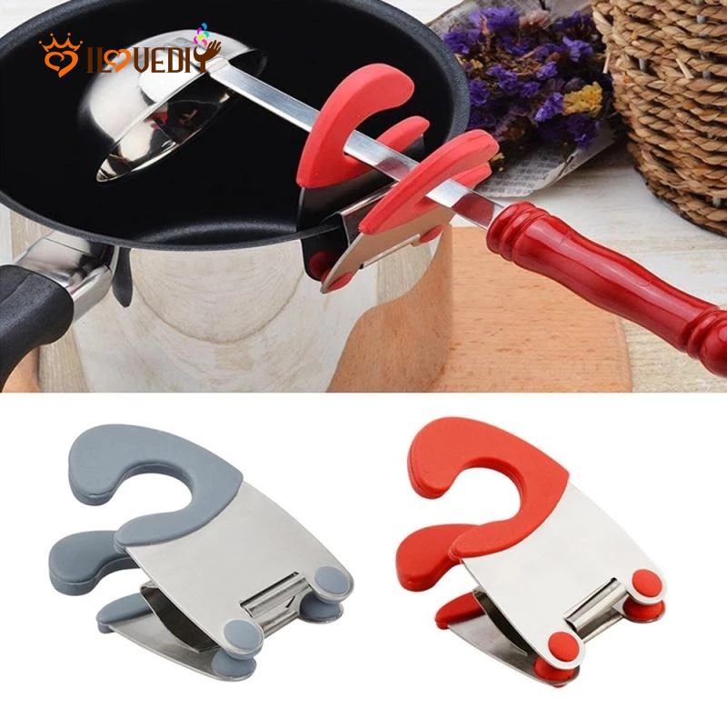 Holder Spatula / Sendok / Mangkok Bahan Stainless Steel Anti Melepuh Untuk Aksesoris Dapur