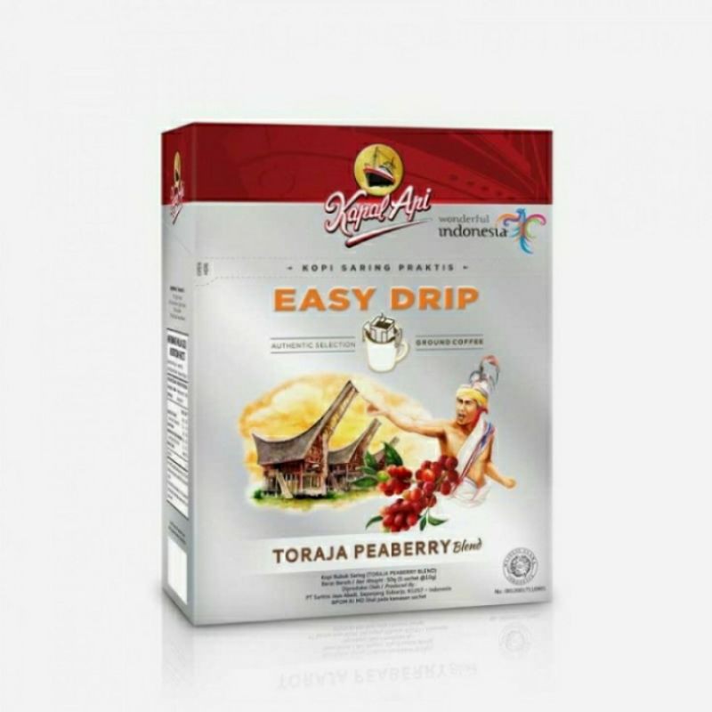 

KAPAL API Toraja Peaberry Blend Easy Drip Coffee Box (isi 5 Sachet)