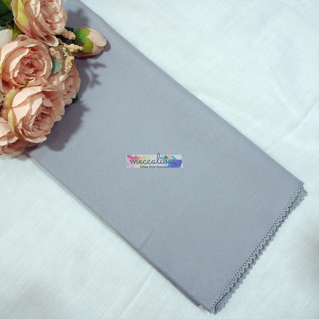 Jilbab Segi Empat Azara Voal Syari 130 x 130 Oskara  Miracle Jumbo Laser Cut-Silver