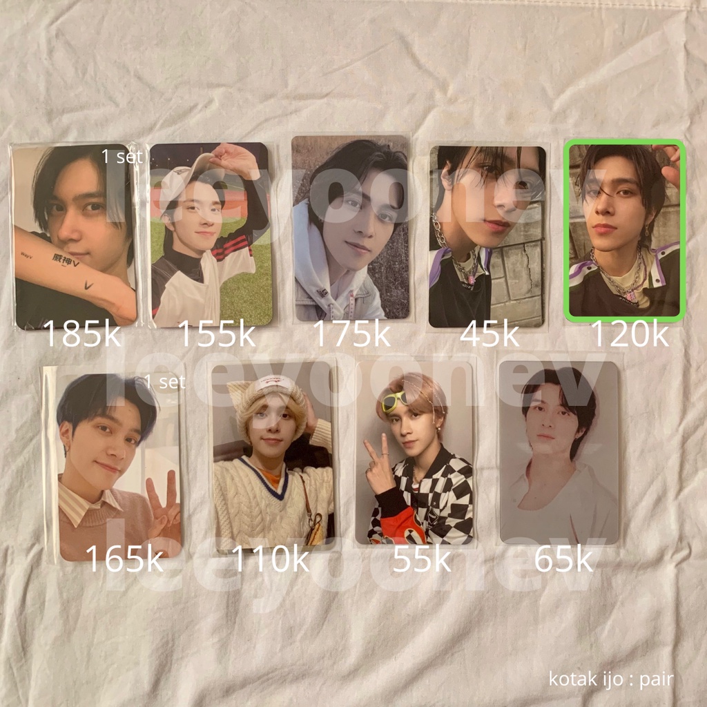 Hendery Wayv NCT Photocards Tattoo Anniversary Mumo Universe Lucky Draw Jewel Miracle Our Home Photo