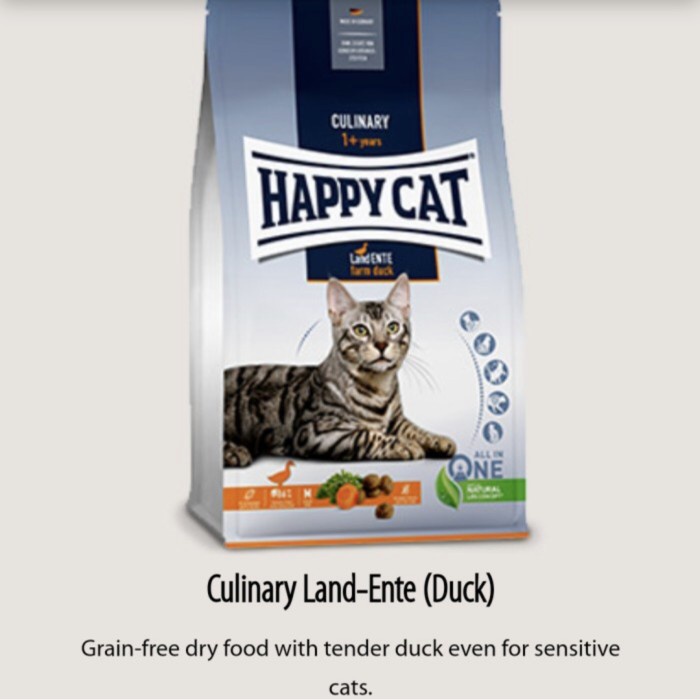 

Happy cat adult culinary farm duck grainfree 1,3kg (ente adult) - BARU