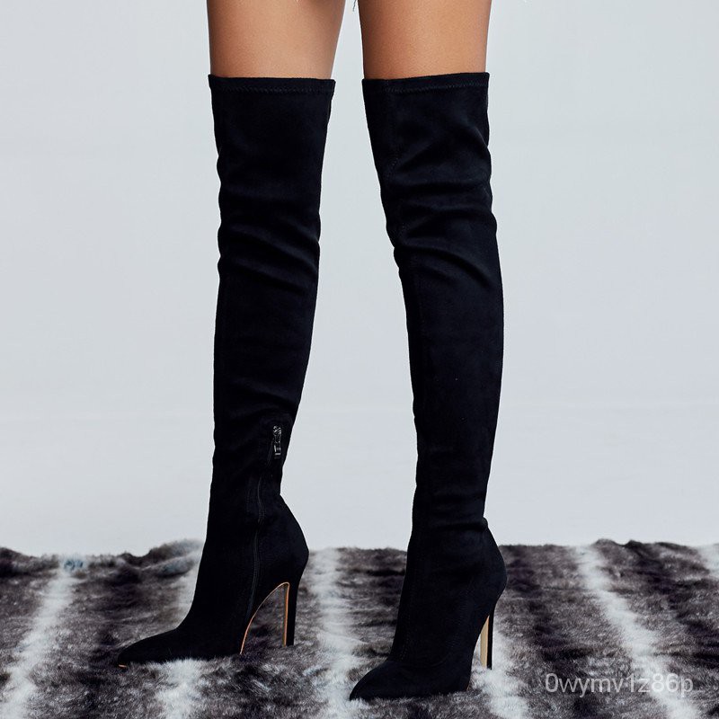 suede thigh high boots