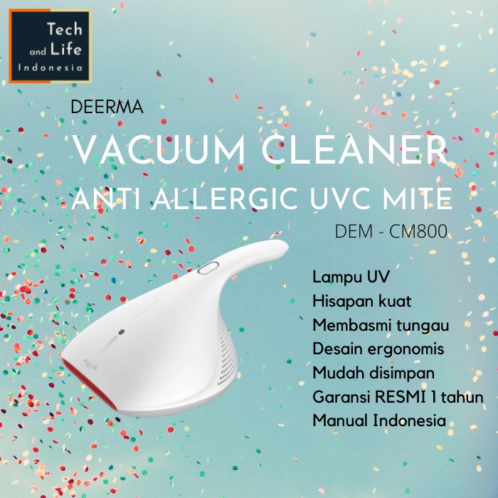 Deerma CM800 Vacuum Cleaner Dust Mite UVC Anti Alergi Tungau Penghisap Debu Kasur Rumah