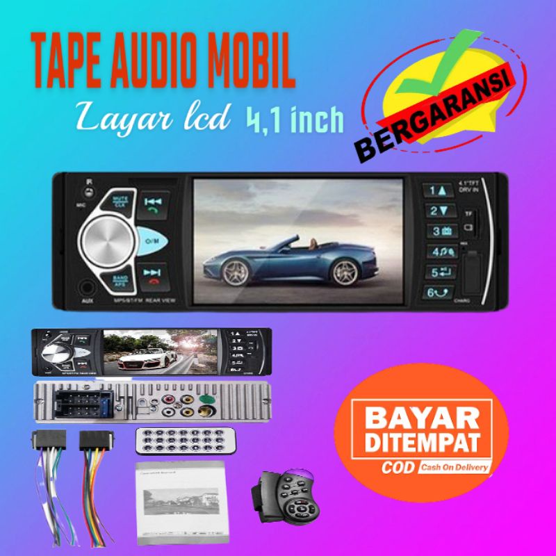 TAPE AUDIO SINGLE DIN 4022D LCD 4.1 INCH MONITOR TAPE AUDIO MOBIL REMOTE STEER