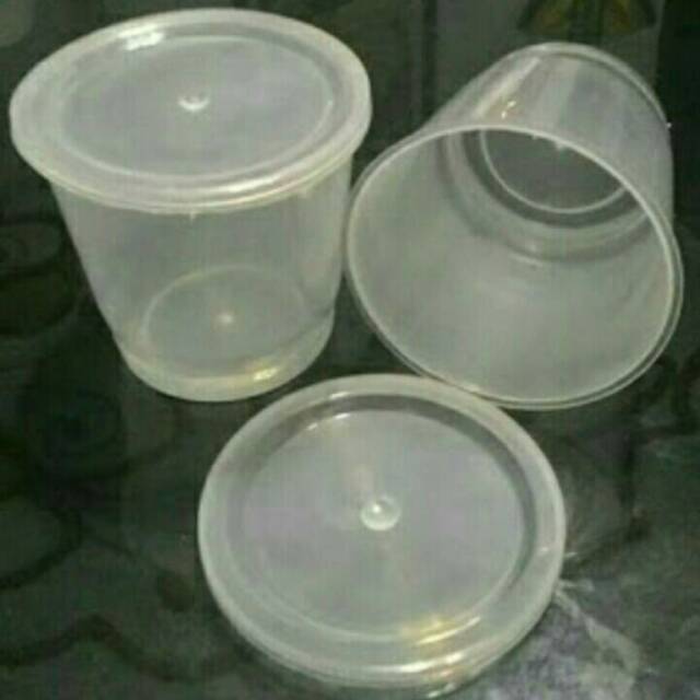 Gelas Rujak 150 ml Cup Puding Plastik Tebal Plus Tutup ...