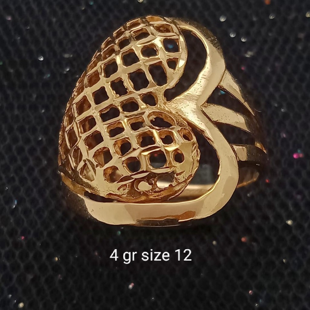 Cincin Emas 17K - 4 gr Kadar 750 - 1412