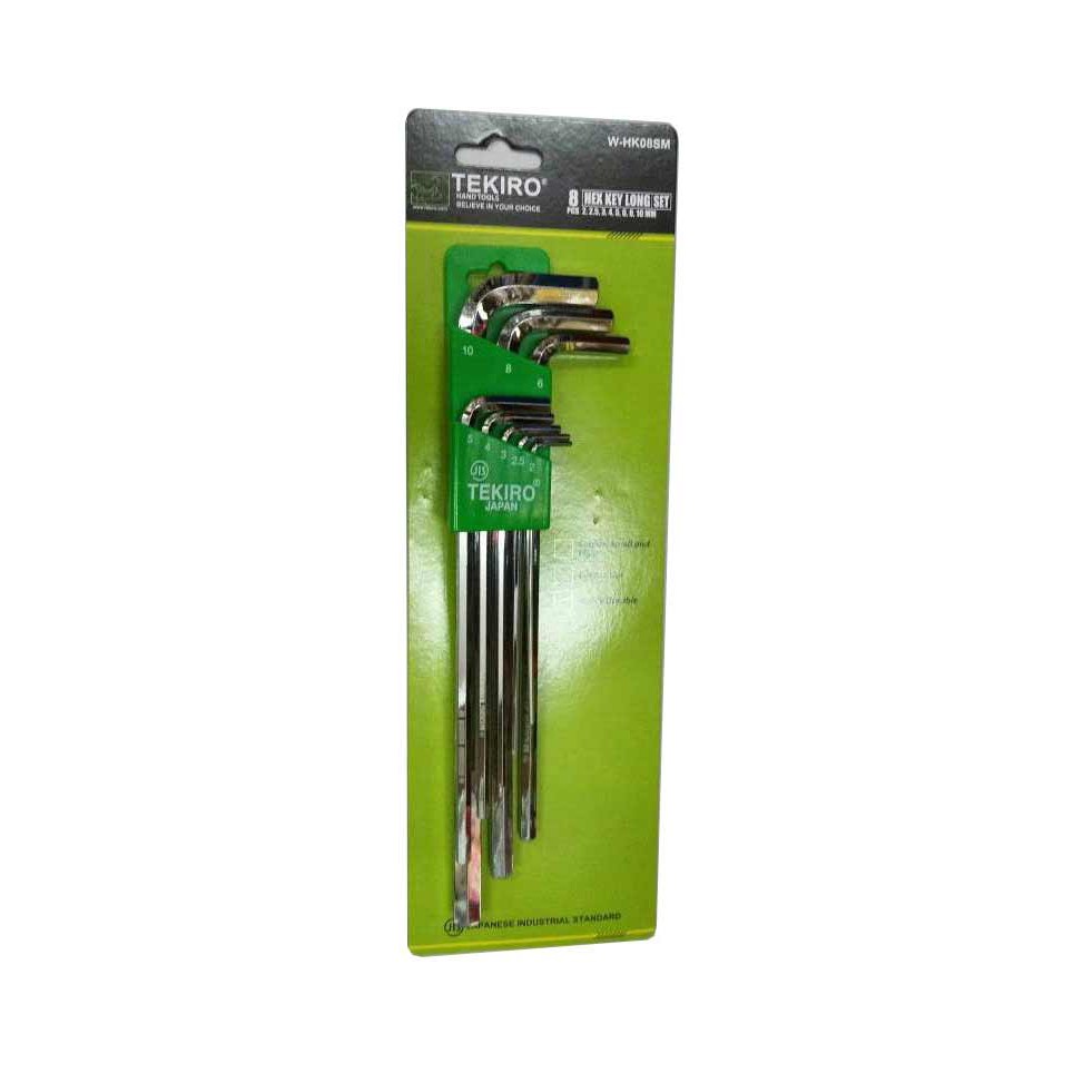Kunci L Set Tekiro 8 Pcs L Panjang - Hex Key Long Set 2 - 10 mm