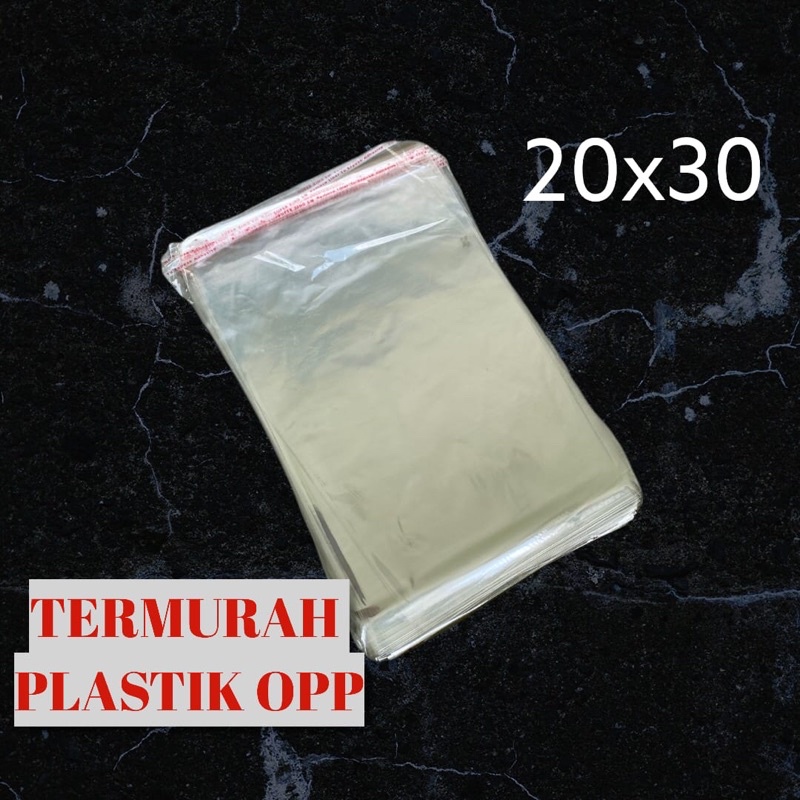 OPP LEM PLASTIK KACA 20 X 30 DVD,Bakery,Undangan,Roti,Amplop,Angpao (Isi 100 Lembar)