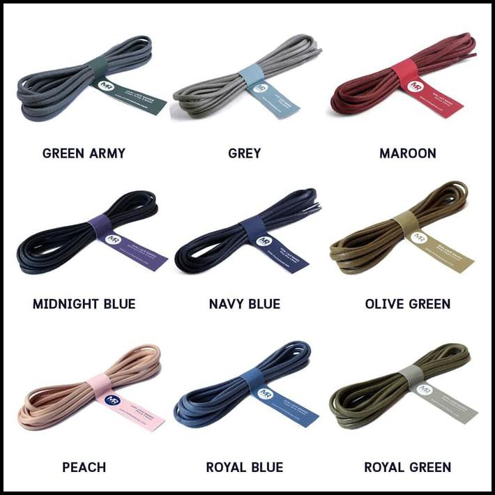 

MURAH MERIAH TALI LILIN OVAL 100CM 3.5MM VARIASI WARNA UNTUK BOOTS