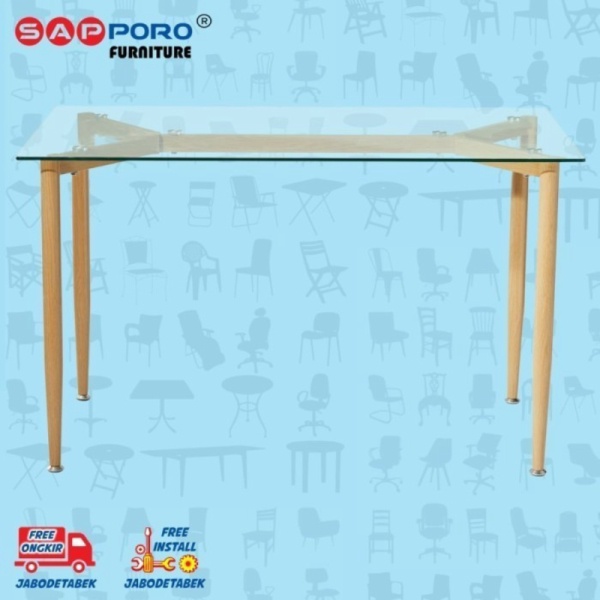 Meja Eames Makan  Eames SAPPORO Meja Table Kaca Dijual Berkualitas  MAYA