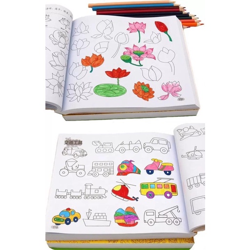 buku mewarnai anak anak 8000 object drawing book activity book