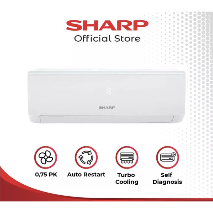 SHARP AC 3/4 PK - AH-A7UCYN [Indoor + Outdoor Unit Only]
