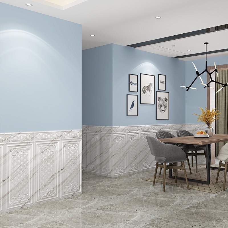  Paket 10 Lembar Wallpaper Foam 3D Motif 70 x 90 CM Wallfoam Dinding Motif Pintu Jati Stiker Panel Dinding-5