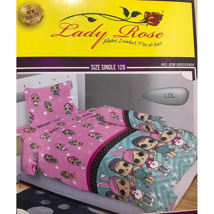 Sprei Anak Perempuan Single 120 X 200 Lady Rose Karakter Lol Original