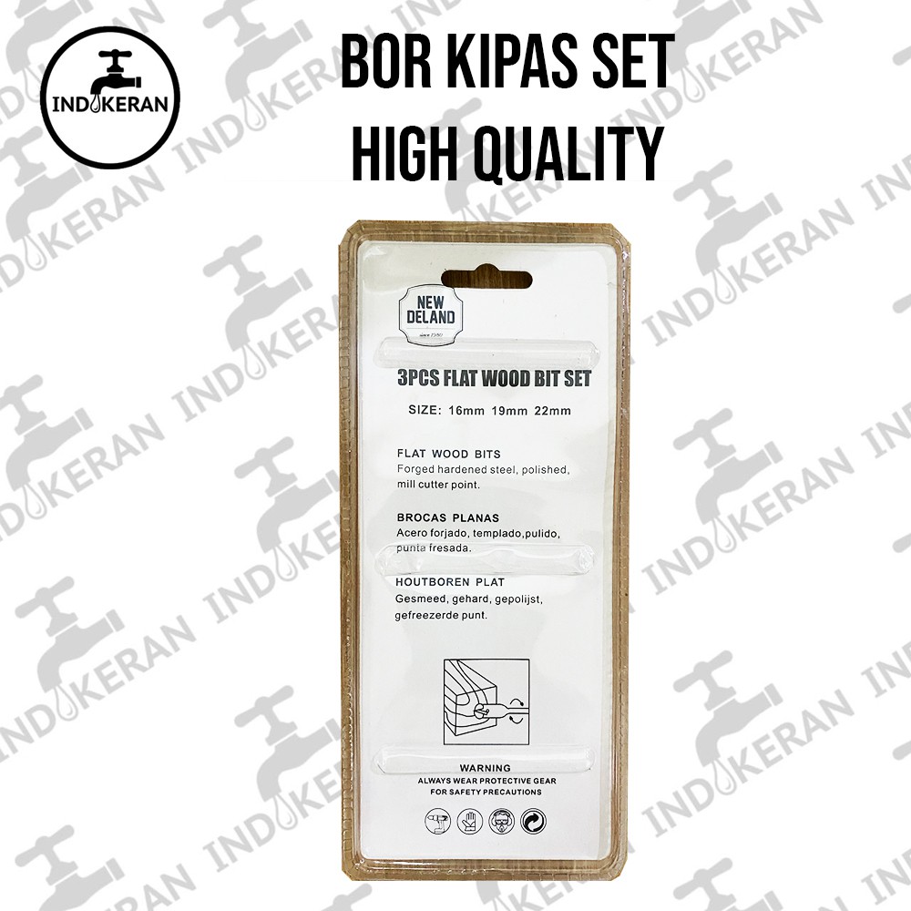 INDOKERAN - Mata Bor Kipas Kayu Set - High Quality