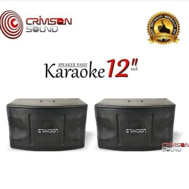 Speaker Karaoke speaker pasif vocal 12 Inch pasif 4 Tweeter Titanium Crimson CS-1201 VC