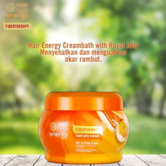 Makarizo Hair Energy Fibertherapy Hair &amp; Scalp Creambath ukuran 500gr jar