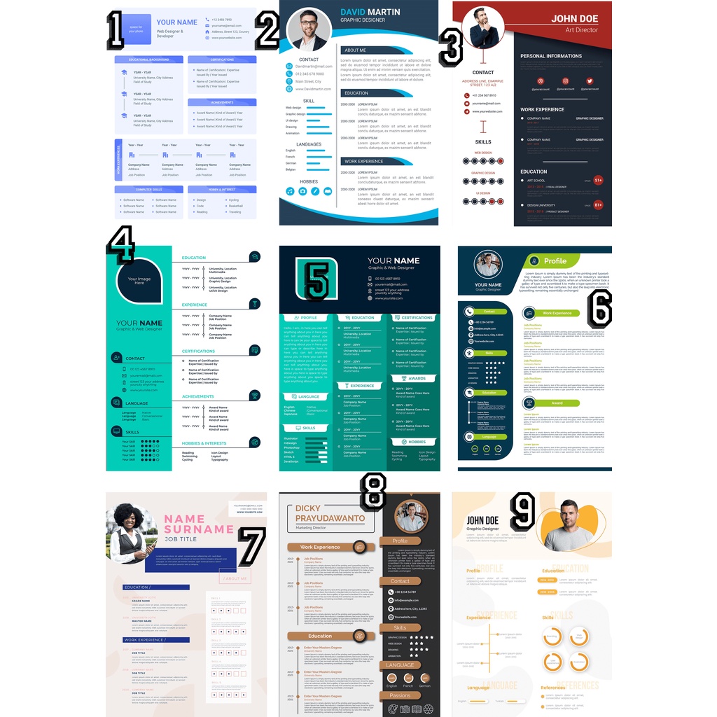 

Template Design CV (Curiculume Vitae) Yang Menarik dan Tetap Profesional