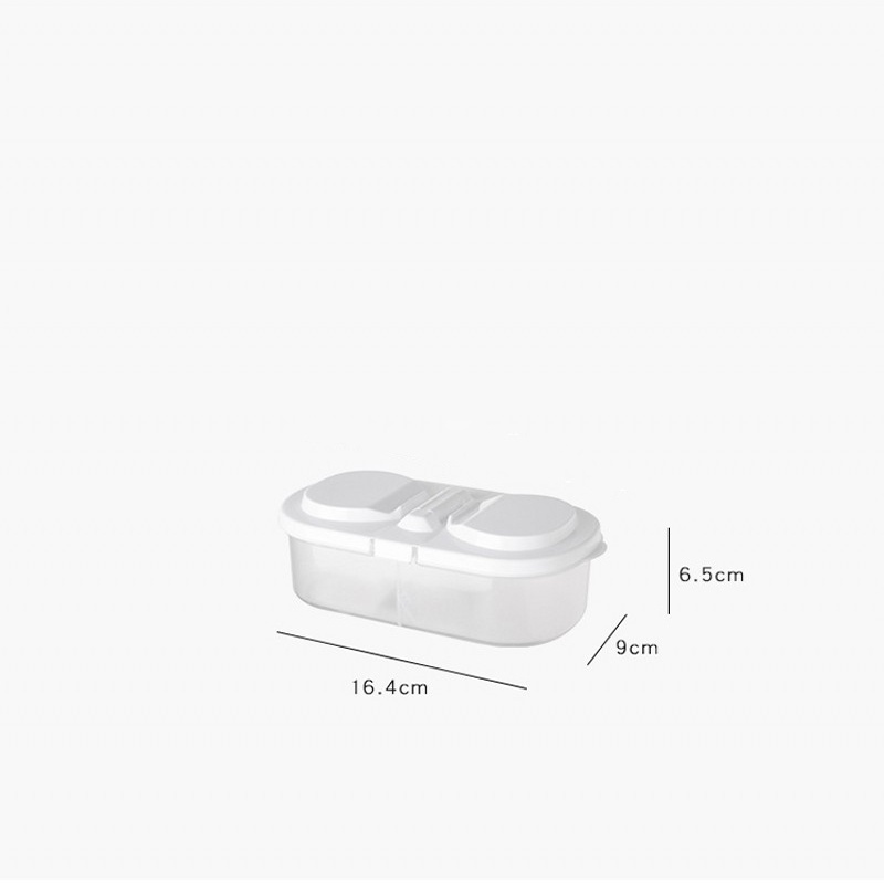 Multifunctional Refrigerator Double Grid Food Storage Box With Lid / Plastic Grains Beans Sealed Jar / Kitchen Organizer Accessories