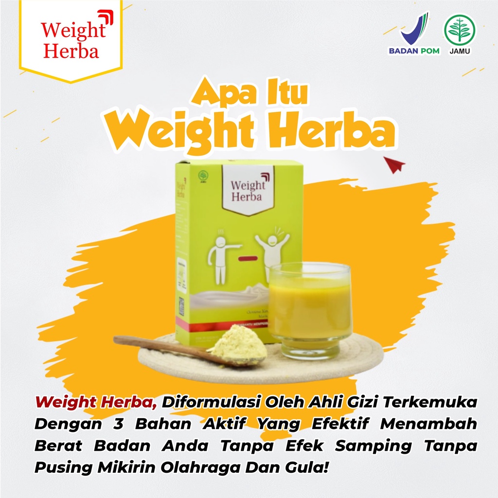 Paket 2 Box Weight Herba - Tingkatkan Berat Badan Secara Signifikan &amp; Turunkan Kadar Gula Darah