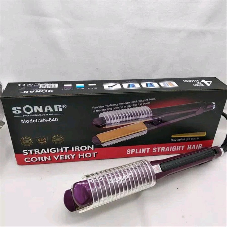 Catok Sonar 2 In 1 Sn-840/Catok Lurus Keriting/Catok Sonar Berkualitas