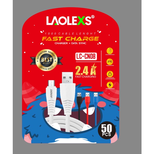 Kabel Data LC CN08 / Fast Charging 2.4A  (Garansi Resmi 12 Bulan) LAOLEXS